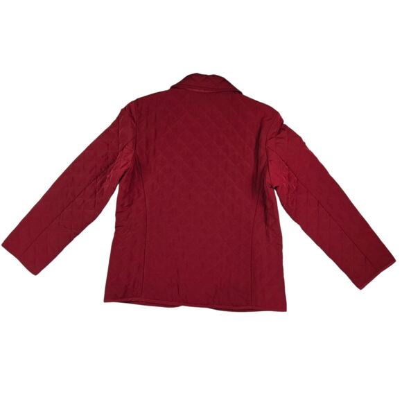 Womens Pendleton Chore Coat Barn Jacket Size Small Red Quilted Full Zip - Picture 3 of 6